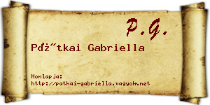 Pátkai Gabriella névjegykártya
